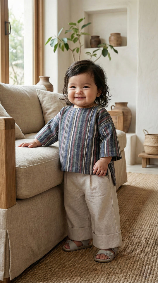 KENANGA Blouse & Pants Set in Delight Stripes