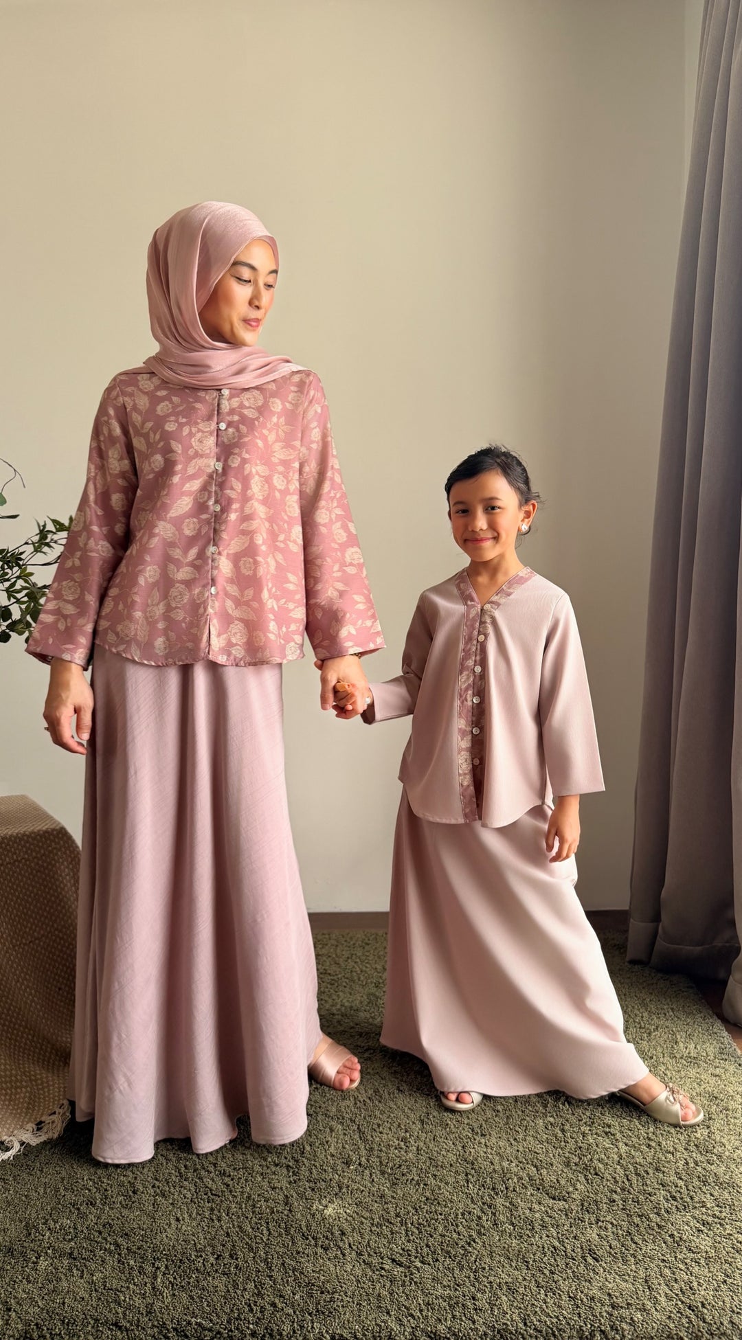 KEJORA Modern Mini Kurung Set in Antique Blush