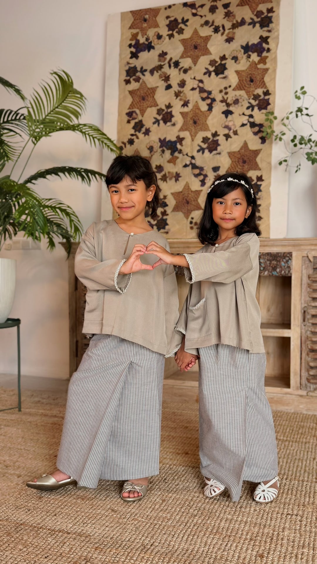 KESUMA Kurung Kedah Set in Dune Biege