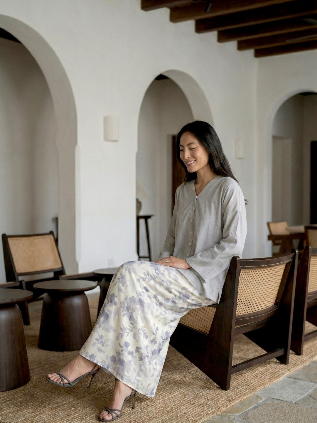 MUSTIKA Mini Kebarung Set in Ash