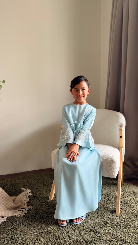 MEKAR Modern Kurung Set in Gilded Ice Blue