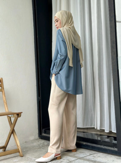 NAOMI Palazzo Pants in Latte