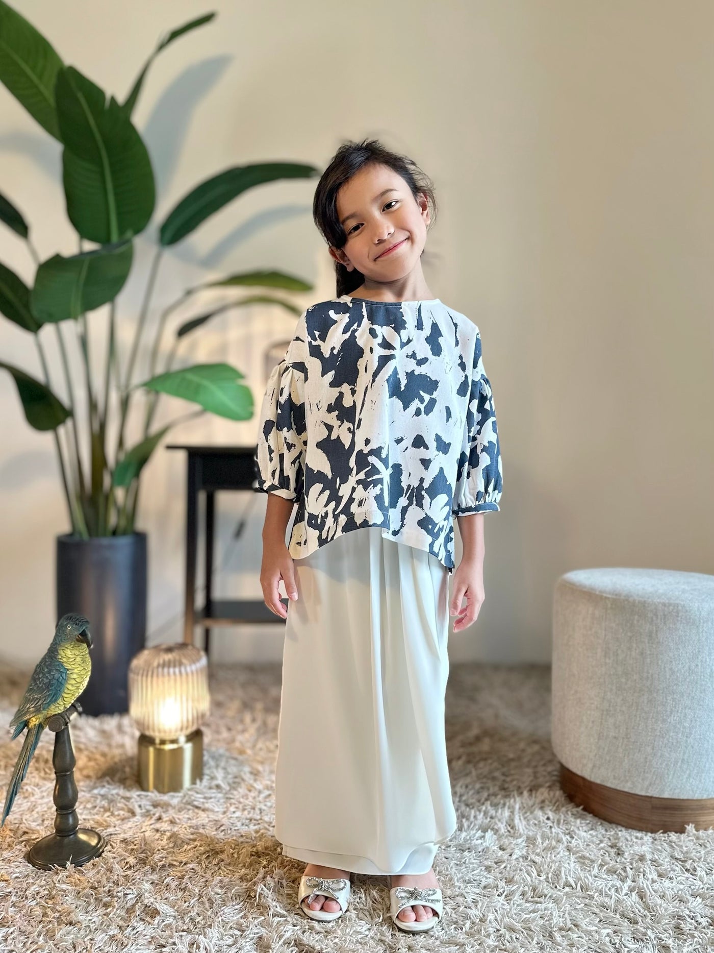 PAKMA Short Kurung Set in Vanilla Azure