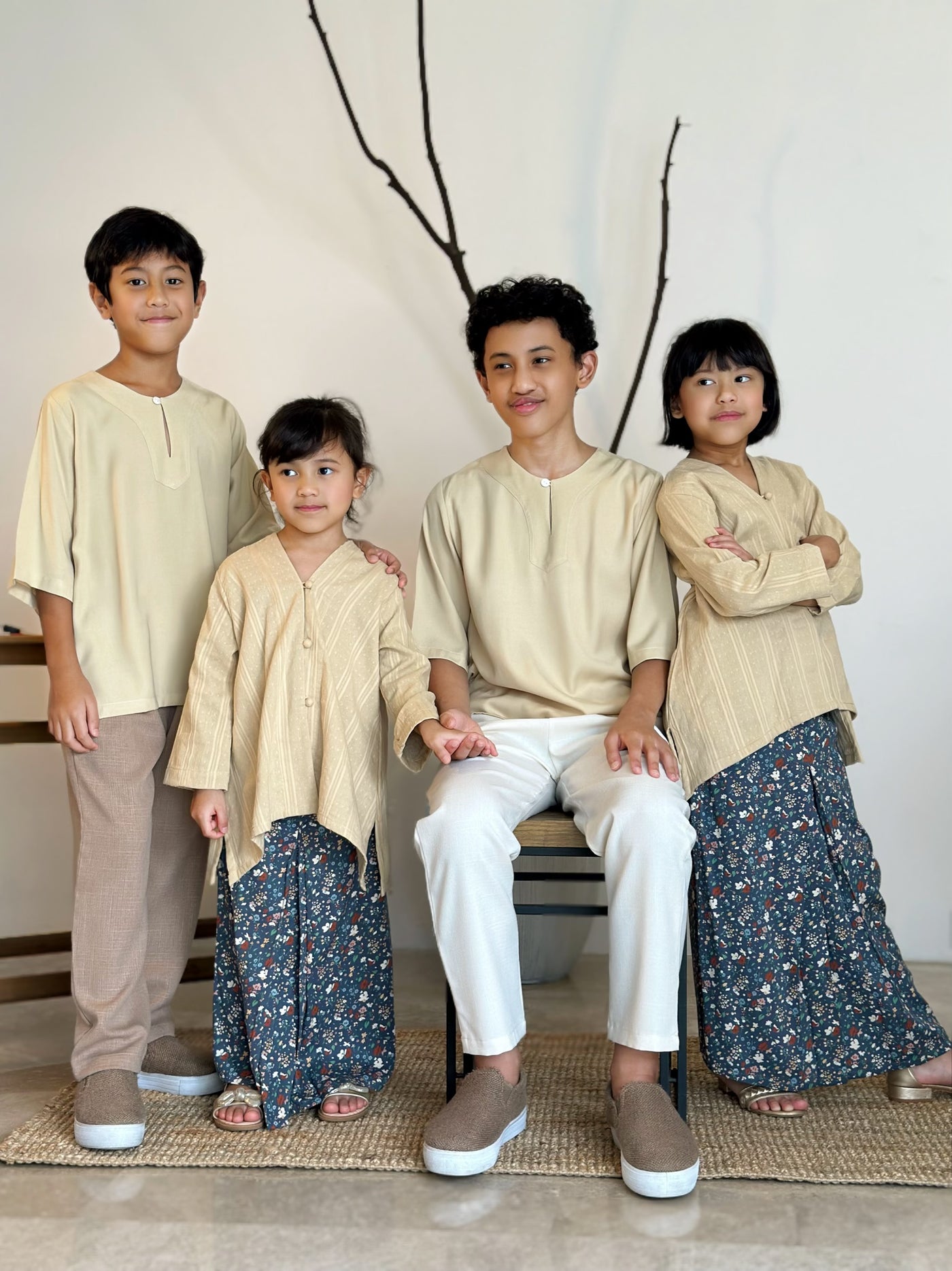 PERMAI Unisex Kurta in Tan