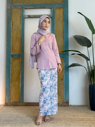 CEMARA Short Kebaya Set in Dusty Lilac