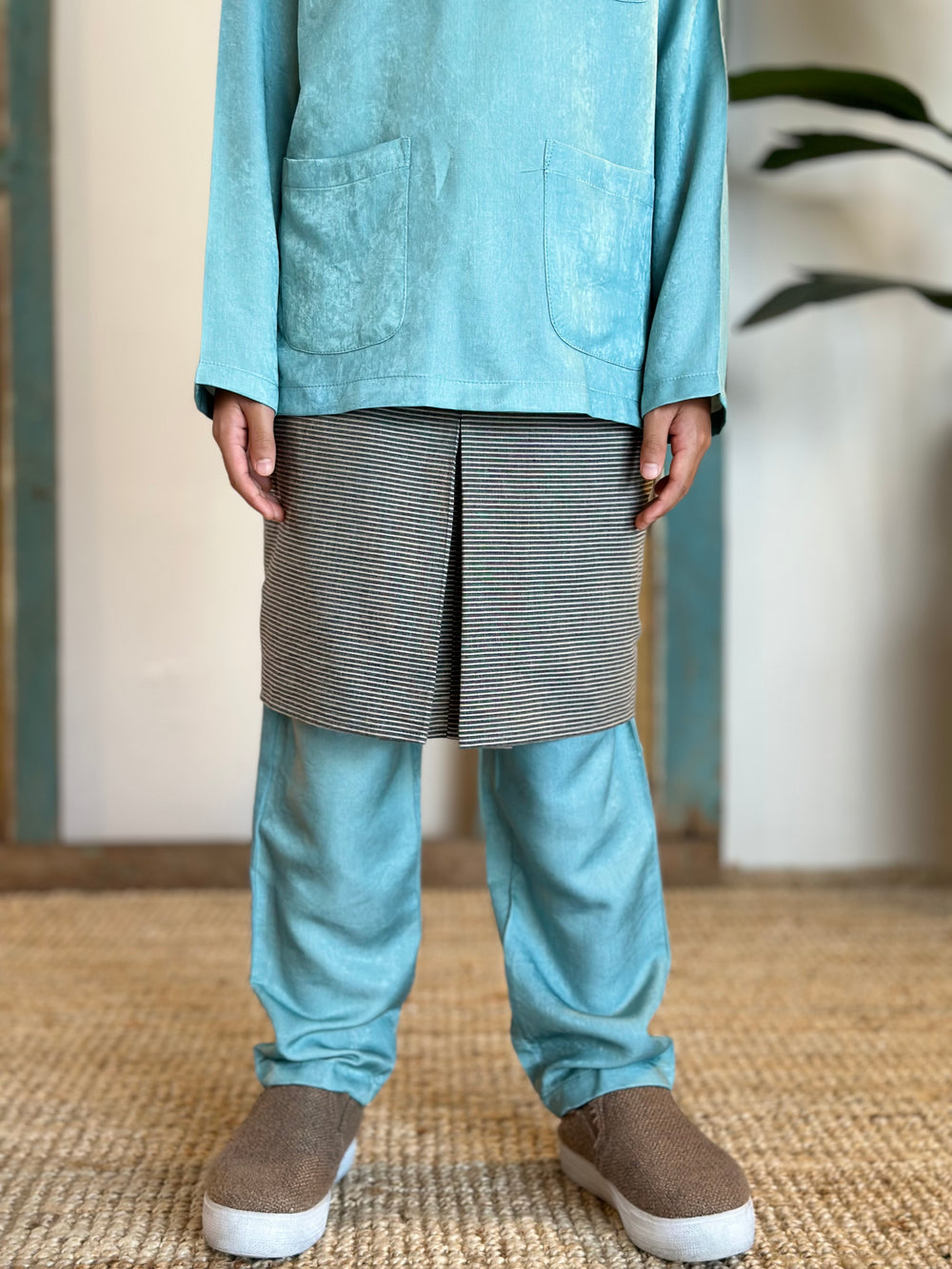 AYUB Instant Pelikat Style Samping in Graphite Stripes