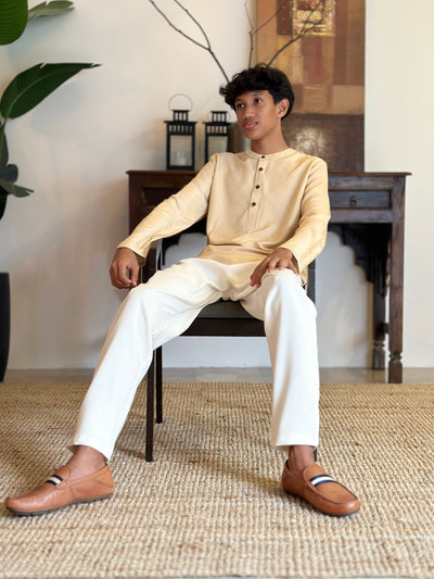 AHMAD Kurta in Buttermilk