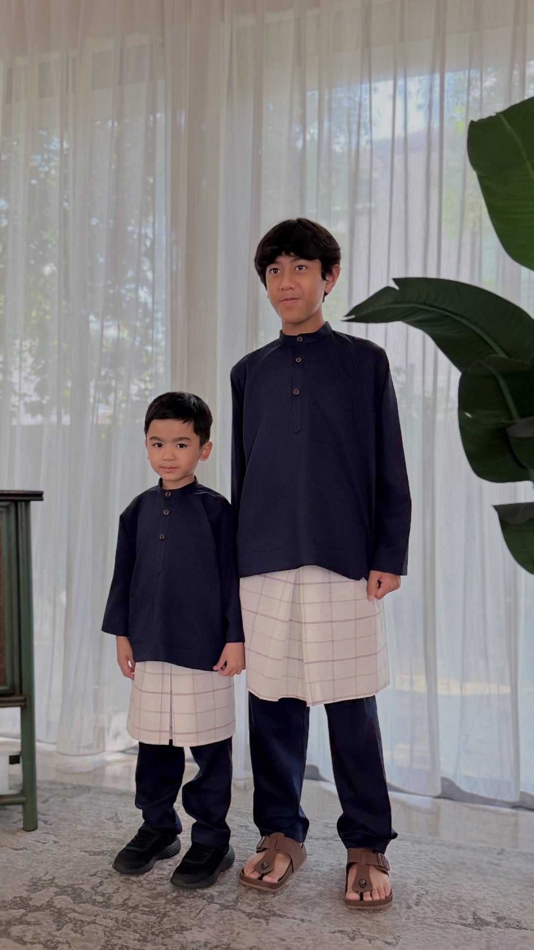 ANDIKA Baju Melayu Cekak Musang Set in Midnight Blue