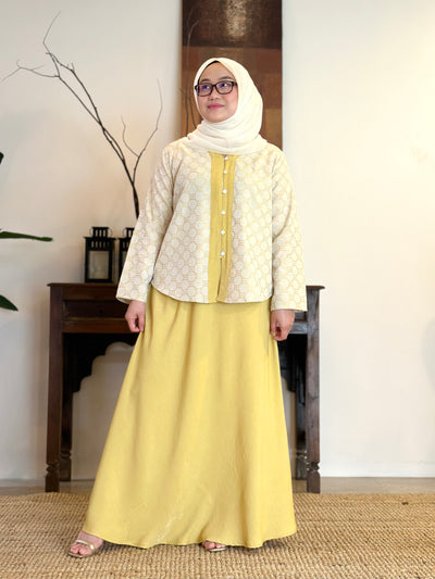 KEJORA Modern Mini Kurung Set in Daffodil