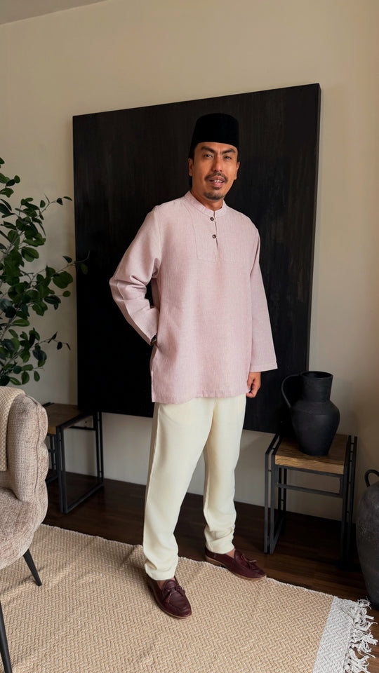 ZAHIR Kurta in Sandy Pink