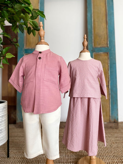 ORKED Baby’s Mini Kurung Set in Pink