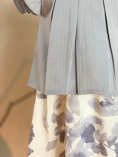 KUNTUM Baby’s Modern Kurung Set in Ash