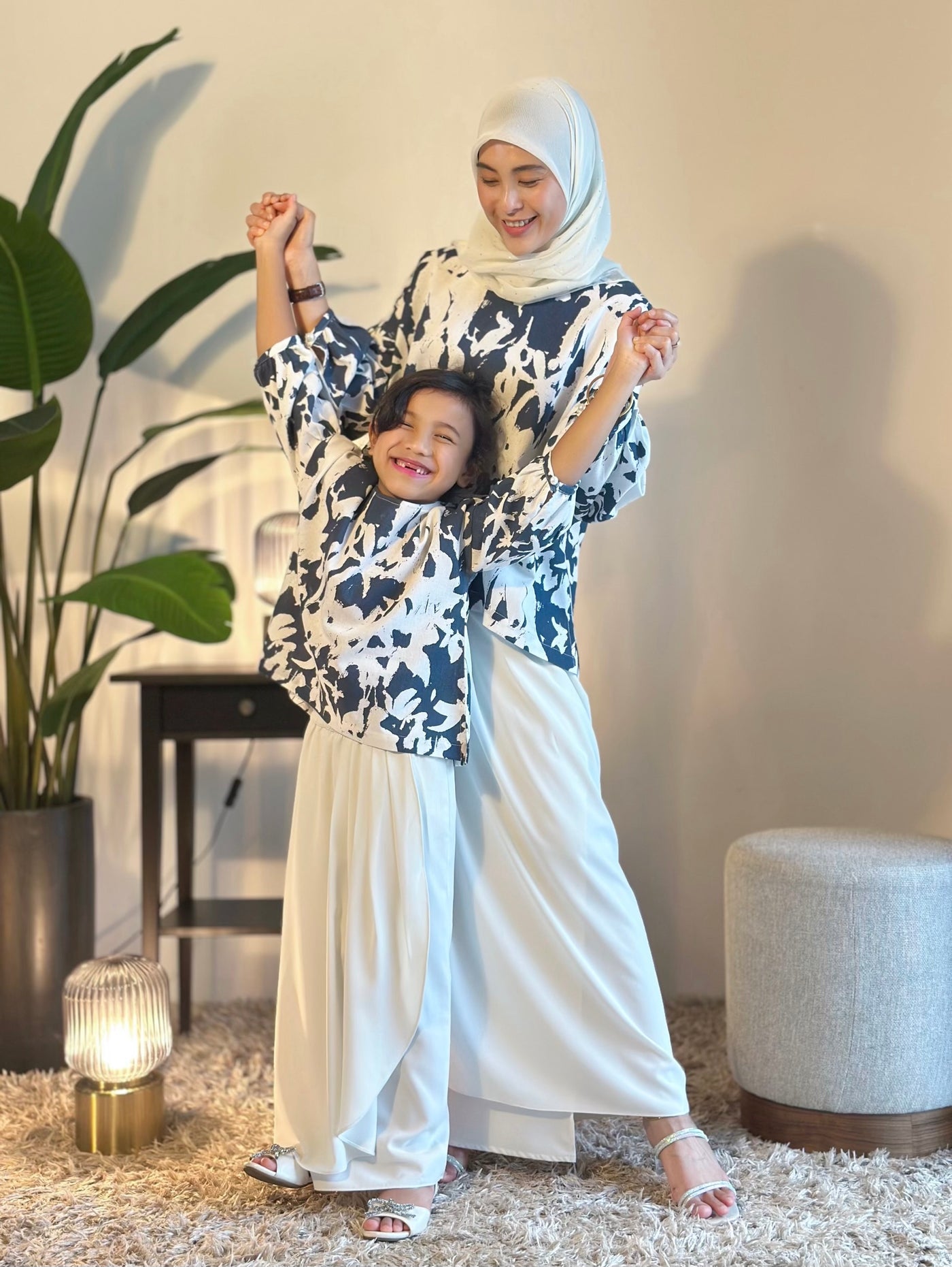 PAKMA Short Kurung Set in Vanilla Azure