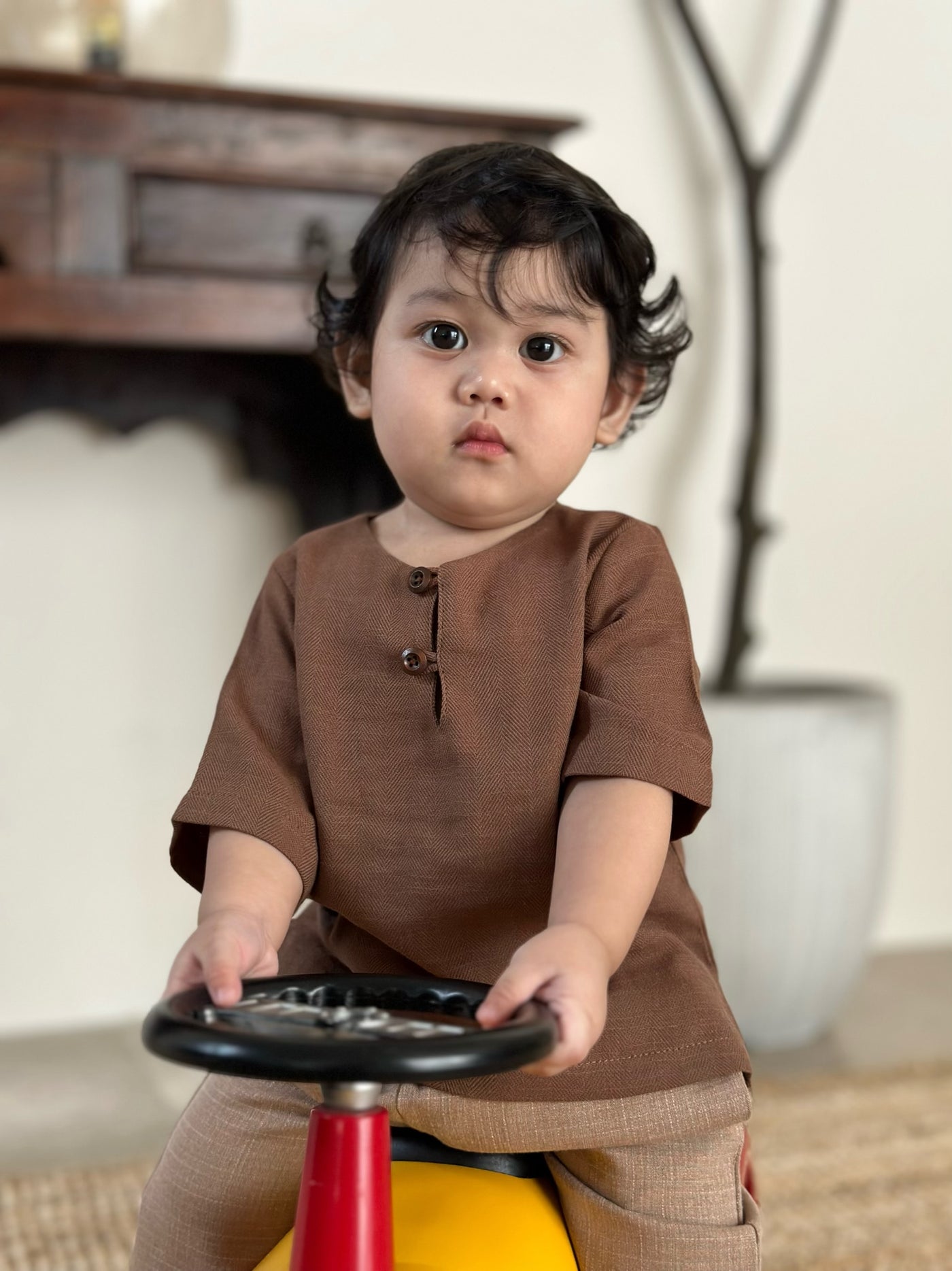 TENANG Unisex Baby’s Kurta in Hickory