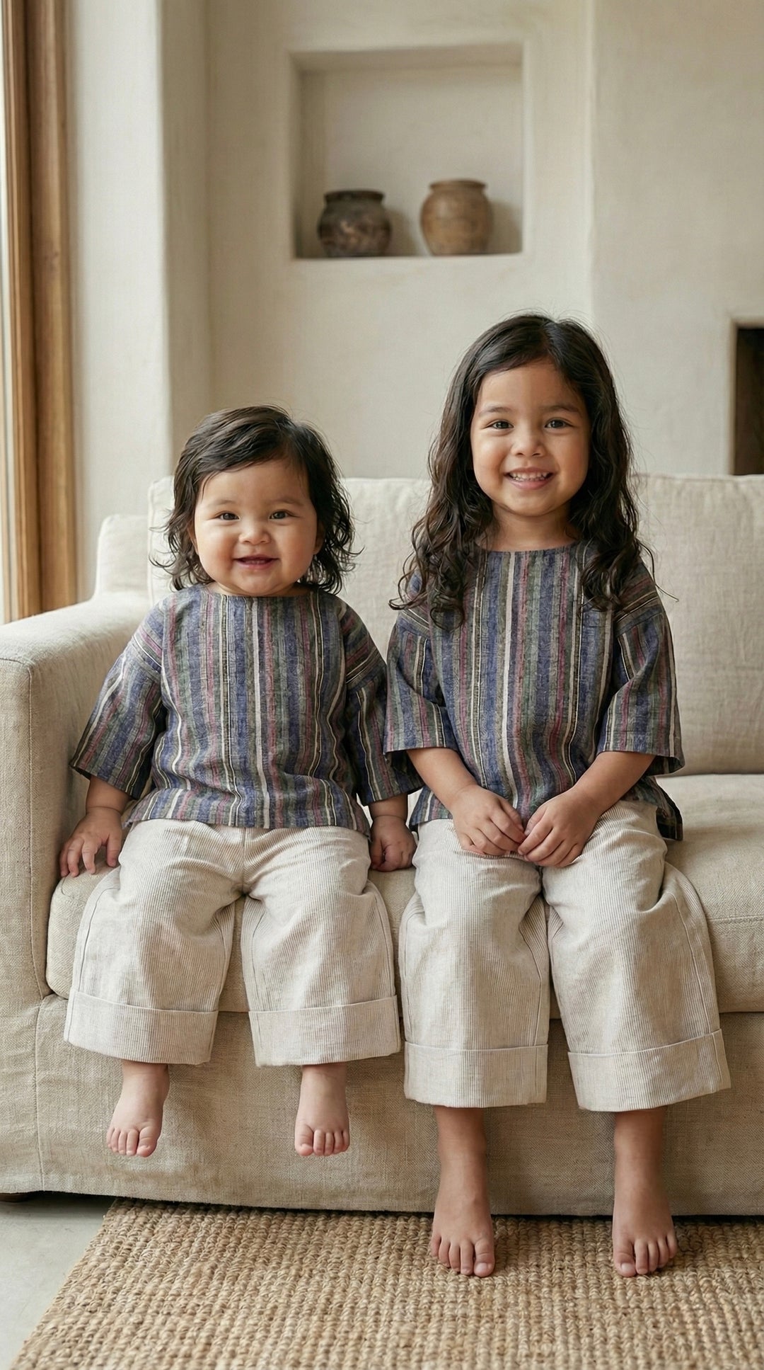 KENANGA Blouse & Pants Set in Delight Stripes