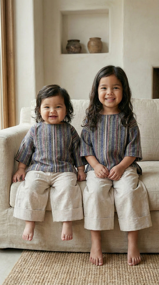 KENANGA Blouse & Pants Set in Delight Stripes