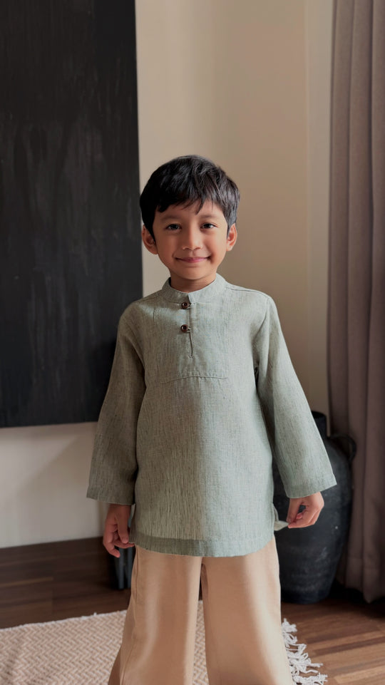 NADIM Kurta in Herbal Green