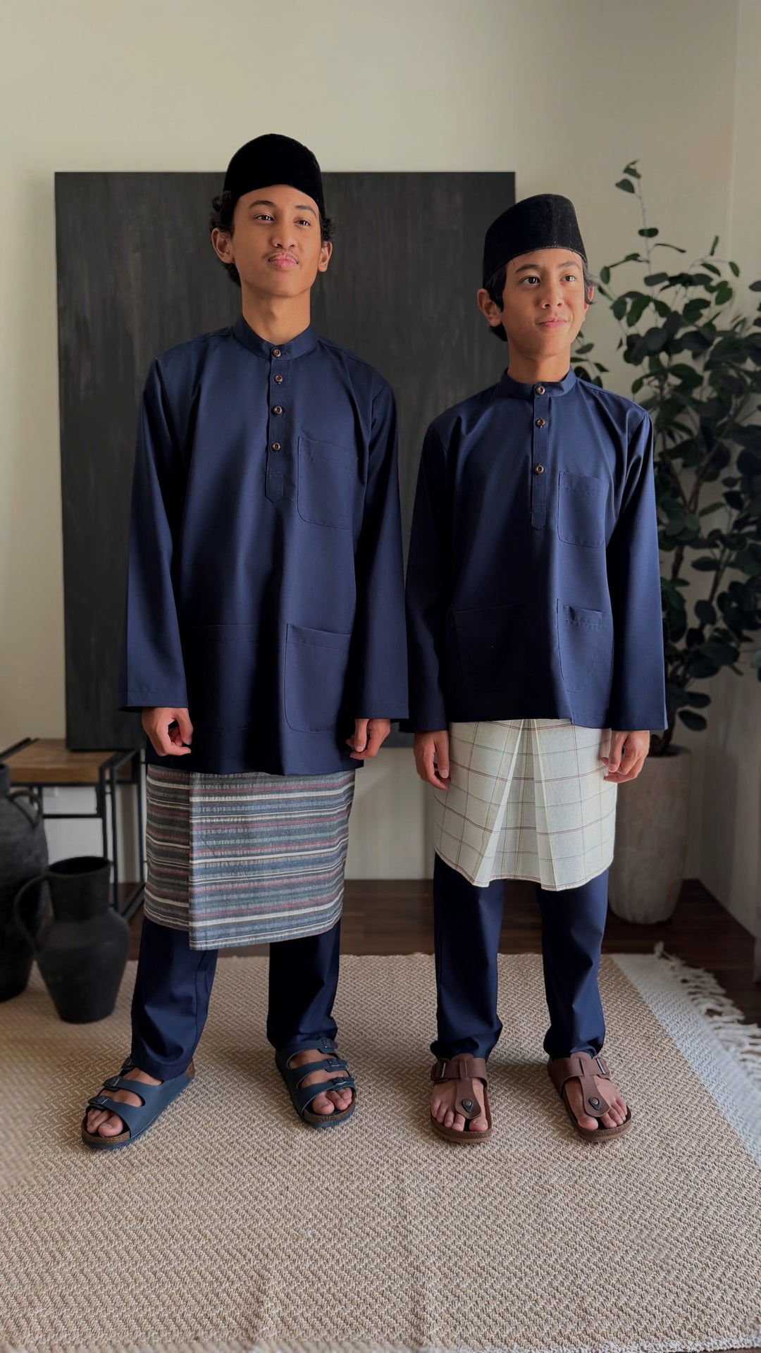 ANDIKA Baju Melayu Cekak Musang Set in Midnight Blue