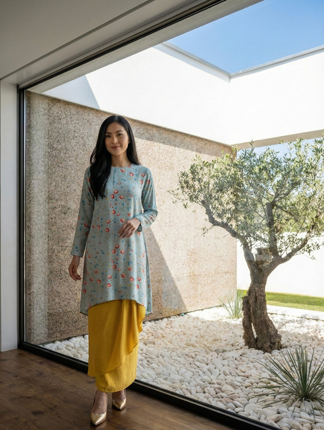 EMBUN Long Kurung Set in Meadow