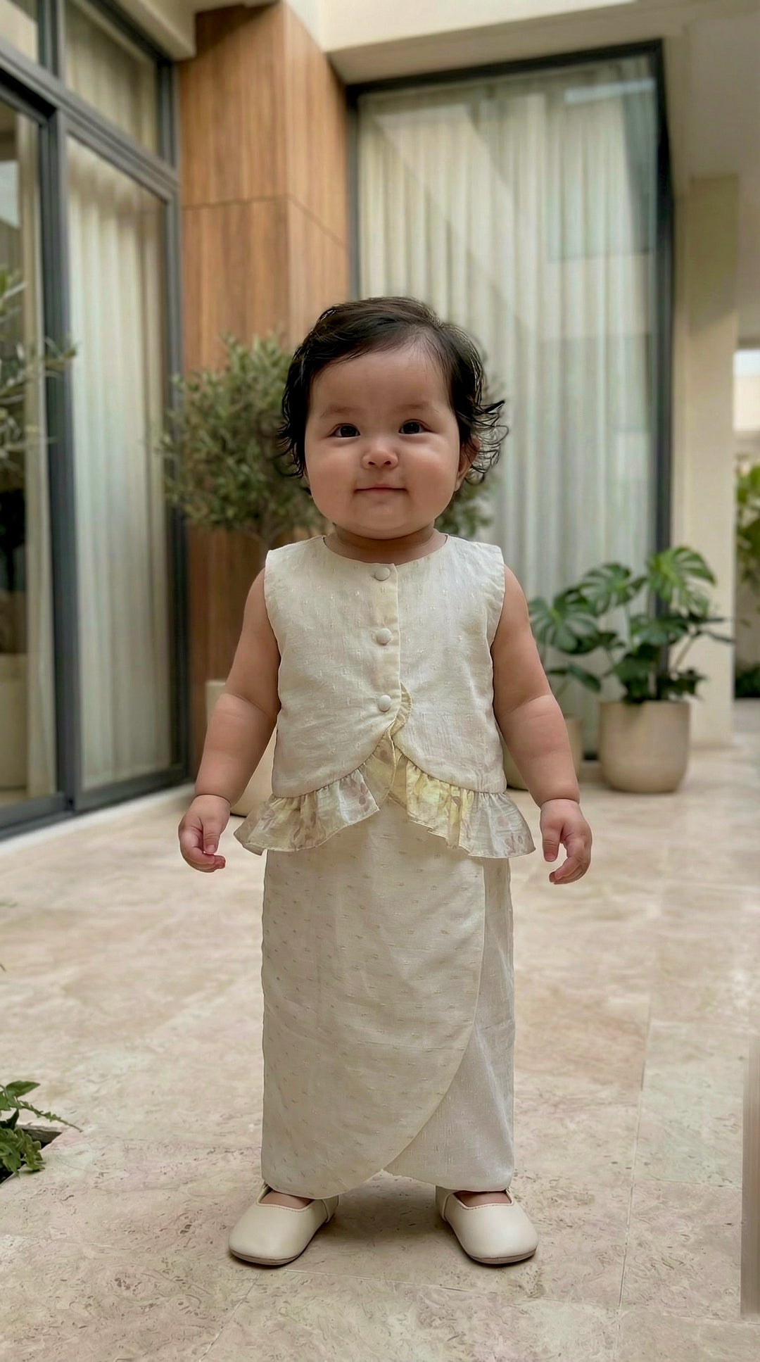 AYRA Baby’s Blouse & Skirt Set in Lemon Blossom