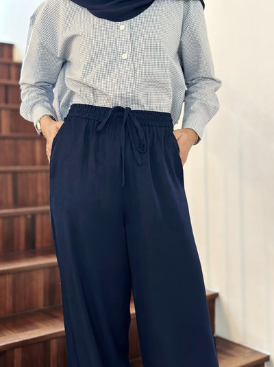 NAOMI Palazzo Pants in Midnight Blue