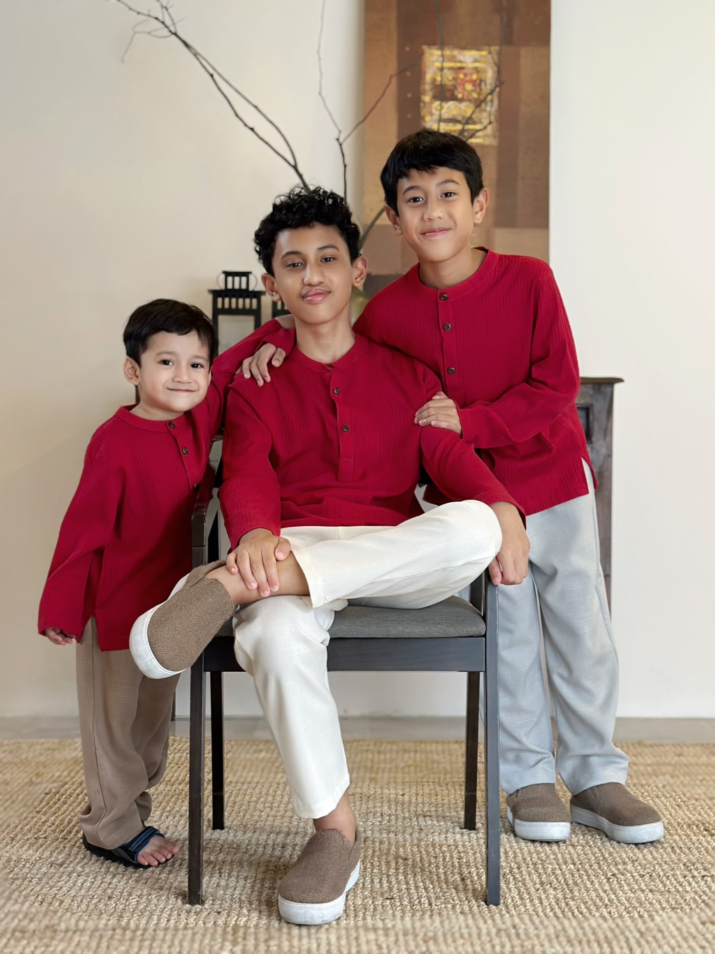AMAR Kurta in Carmine Red