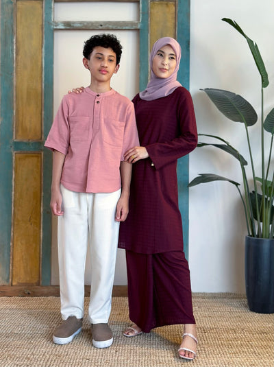 CEMPAKA Kurung Pahang Set in Tyrian