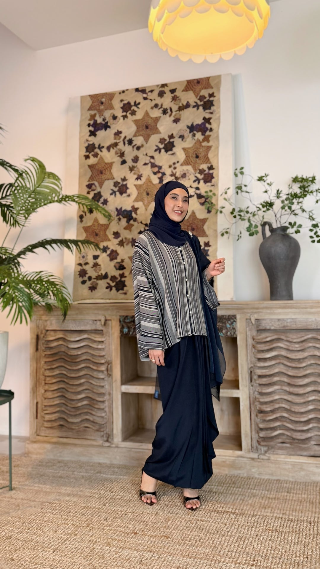 LAYANG Short Kebarung Set in Moonlit Blue