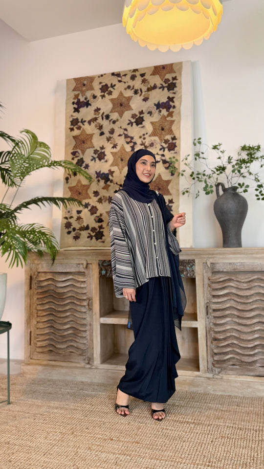 LAYANG Short Kebarung Set in Moonlit Blue