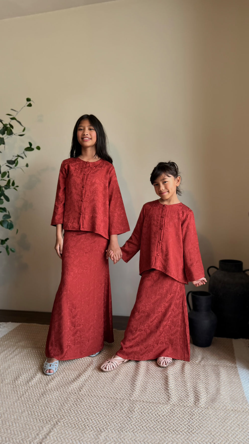 PUTRI Flare Modern Kurung Set in Saffron