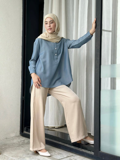 NAOMI Palazzo Pants in Latte