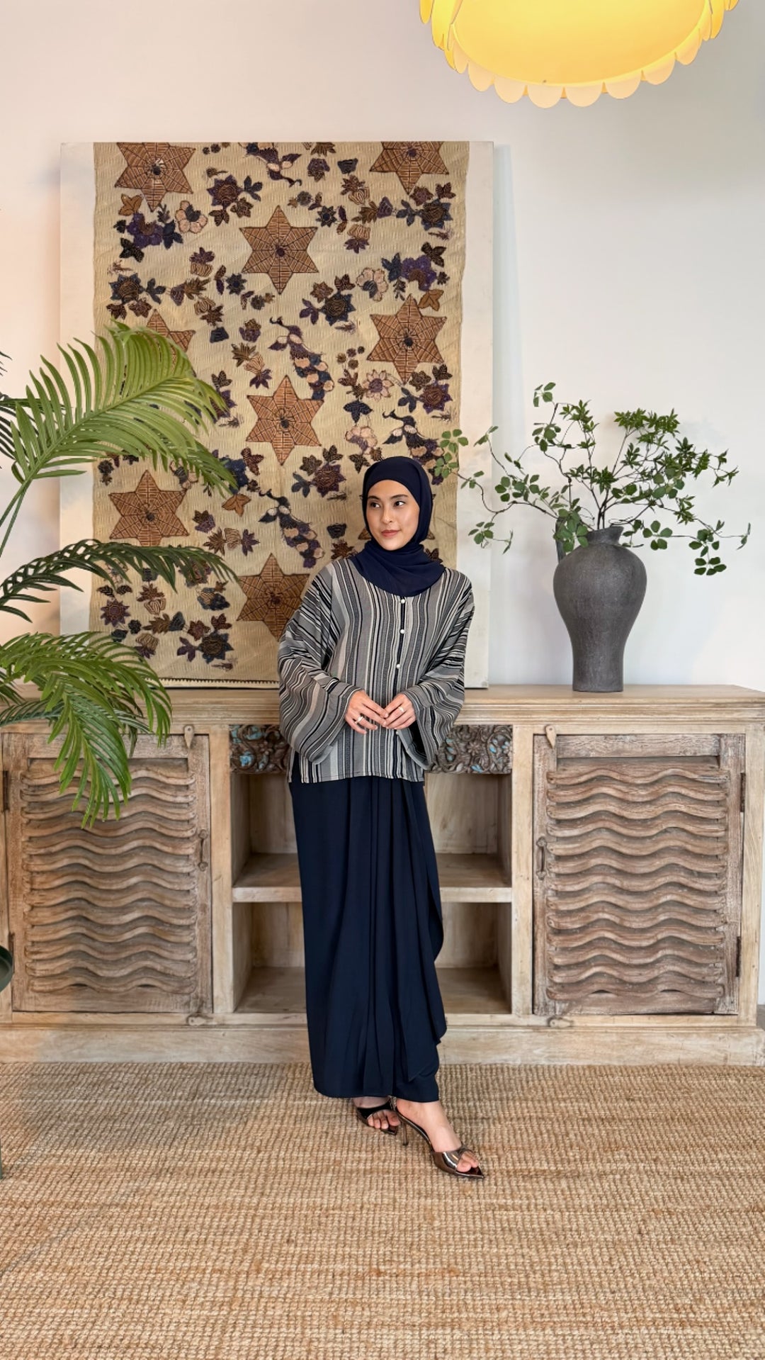 LAYANG Short Kebarung Set in Moonlit Blue