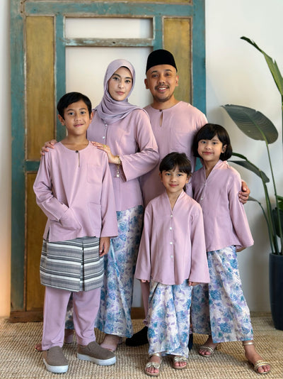 CEMARA Short Kebaya Set in Dusty Lilac