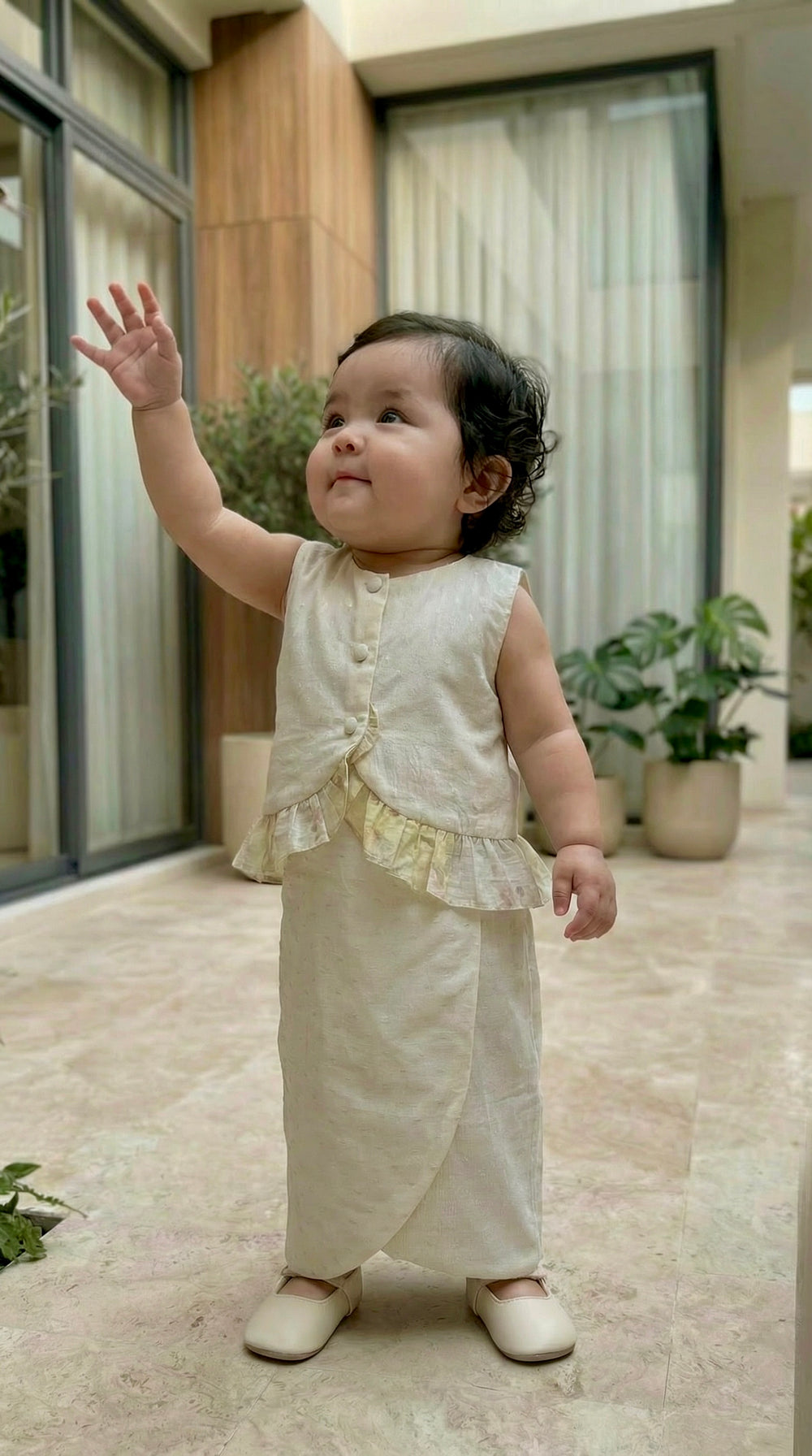 AYRA Baby’s Blouse & Skirt Set in Lemon Blossom