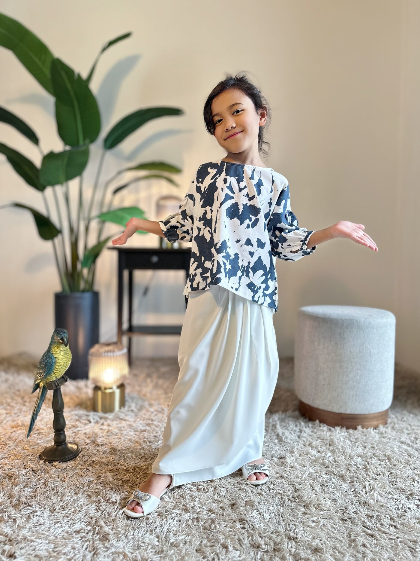 PAKMA Short Kurung Set in Vanilla Azure
