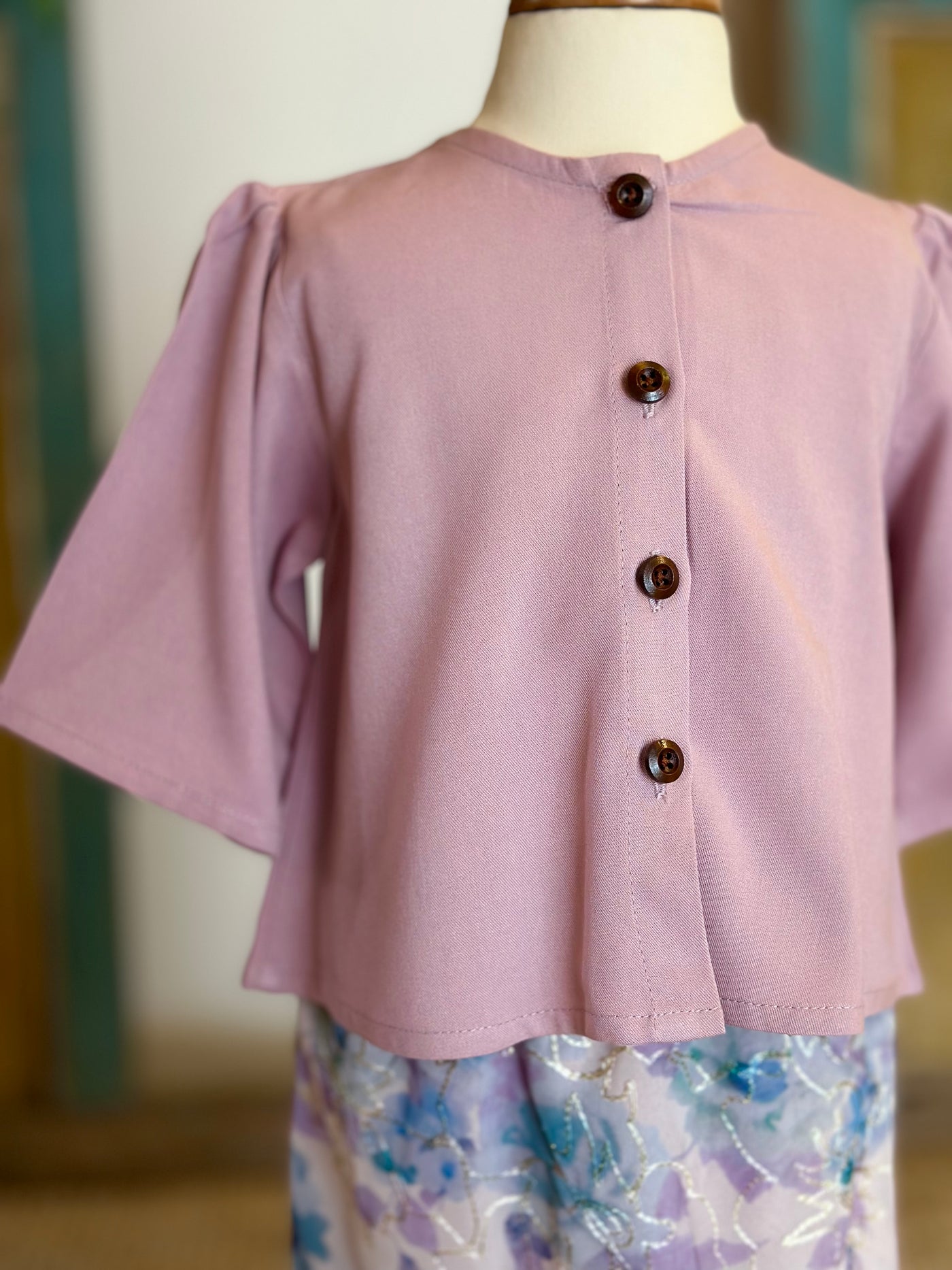 MELUR Baby’s Kebaya Set in Dusty Lilac