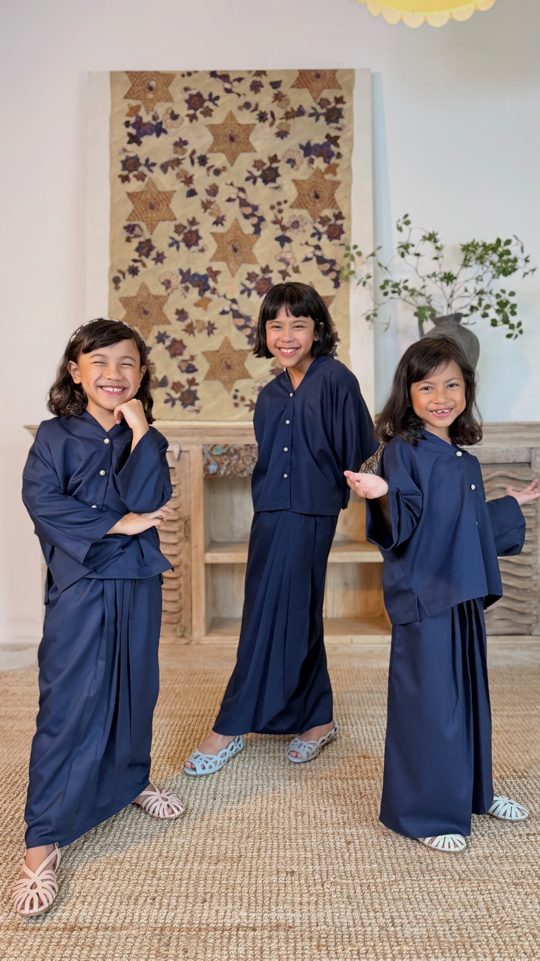 GALUH Short Kebarung Set in Midnight Blue