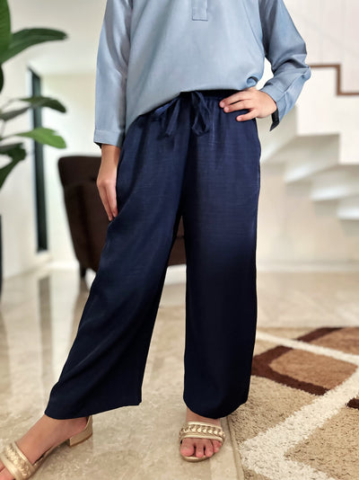 EMERY Palazzo Pants in Midnight Blue