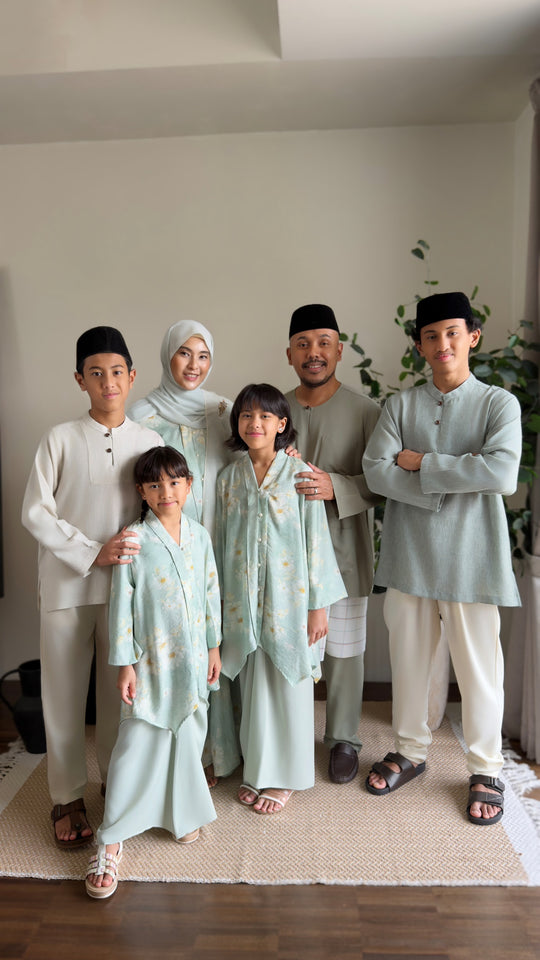 RATU Long Kebaya Set in Dreamy Green