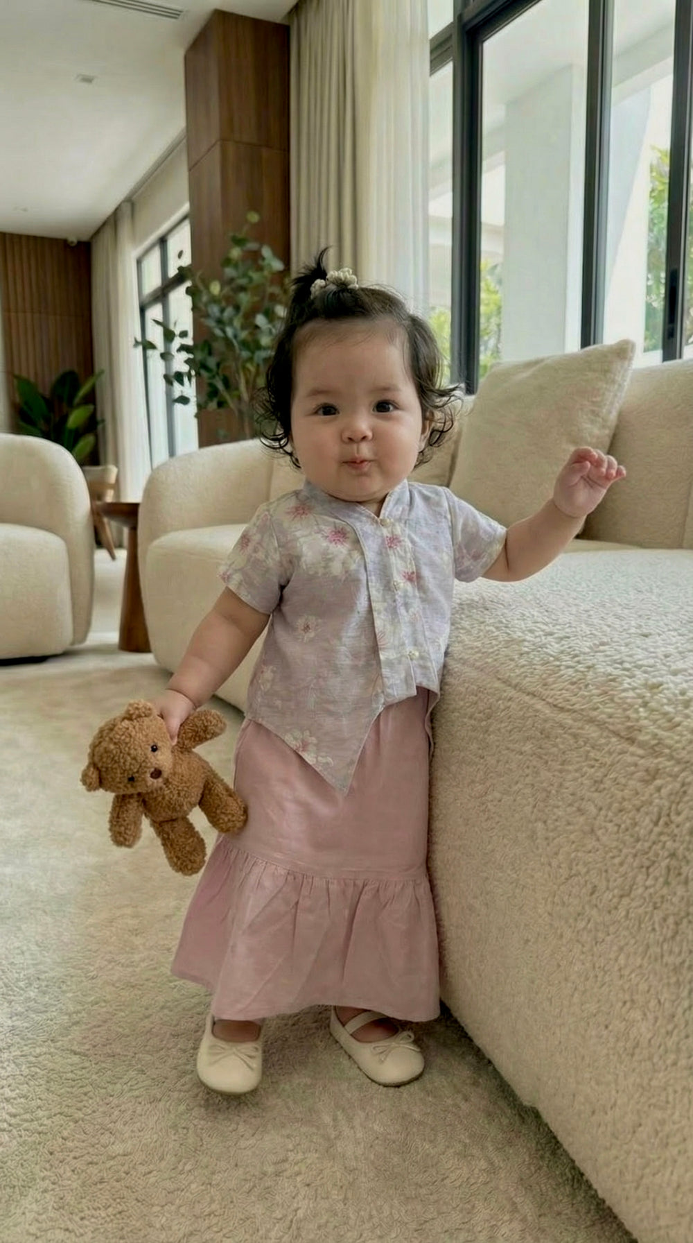 SERI Baby's Kebaya Set in Misty Thistle