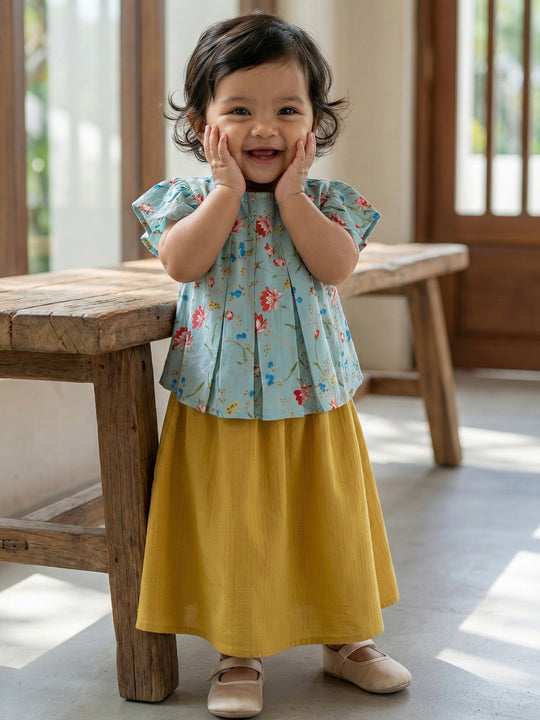 KUNTUM Baby’s Modern Kurung Set in Meadow