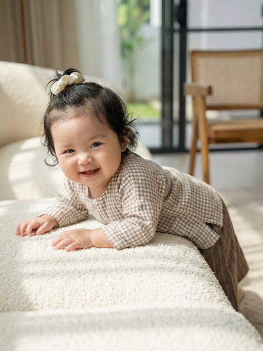 KESUMA Baby's Kurung Kedah Set in Sand