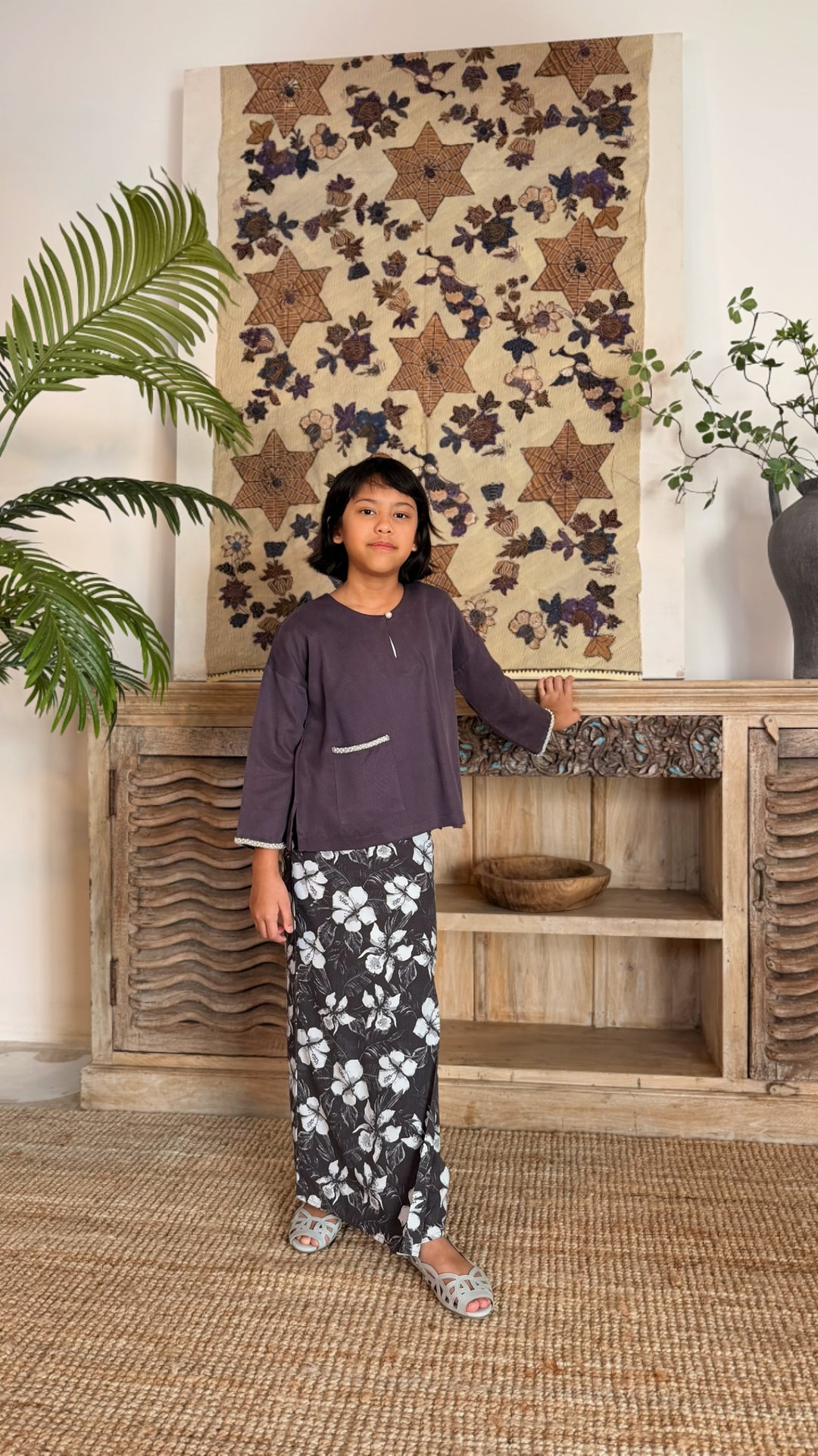 KESUMA Kurung Kedah Set in Vintage Mauve