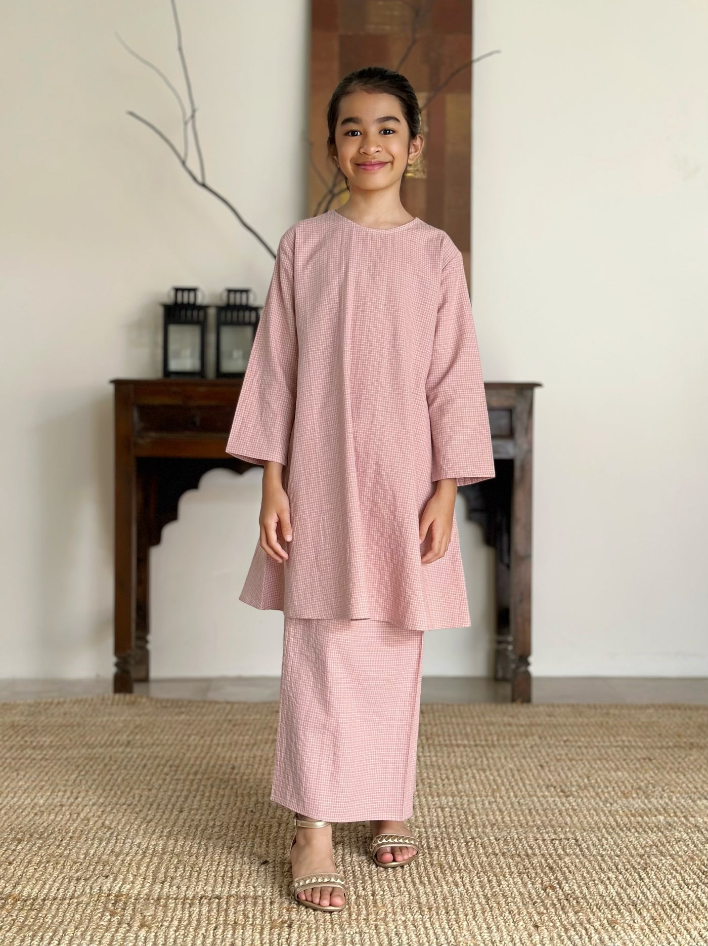 MELATI Kurung Pahang Set in Pink
