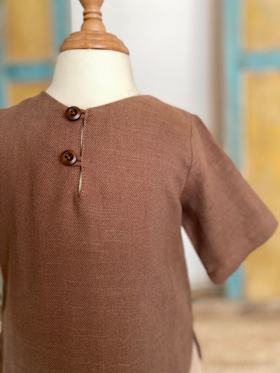 TENANG Unisex Baby’s Kurta in Hickory