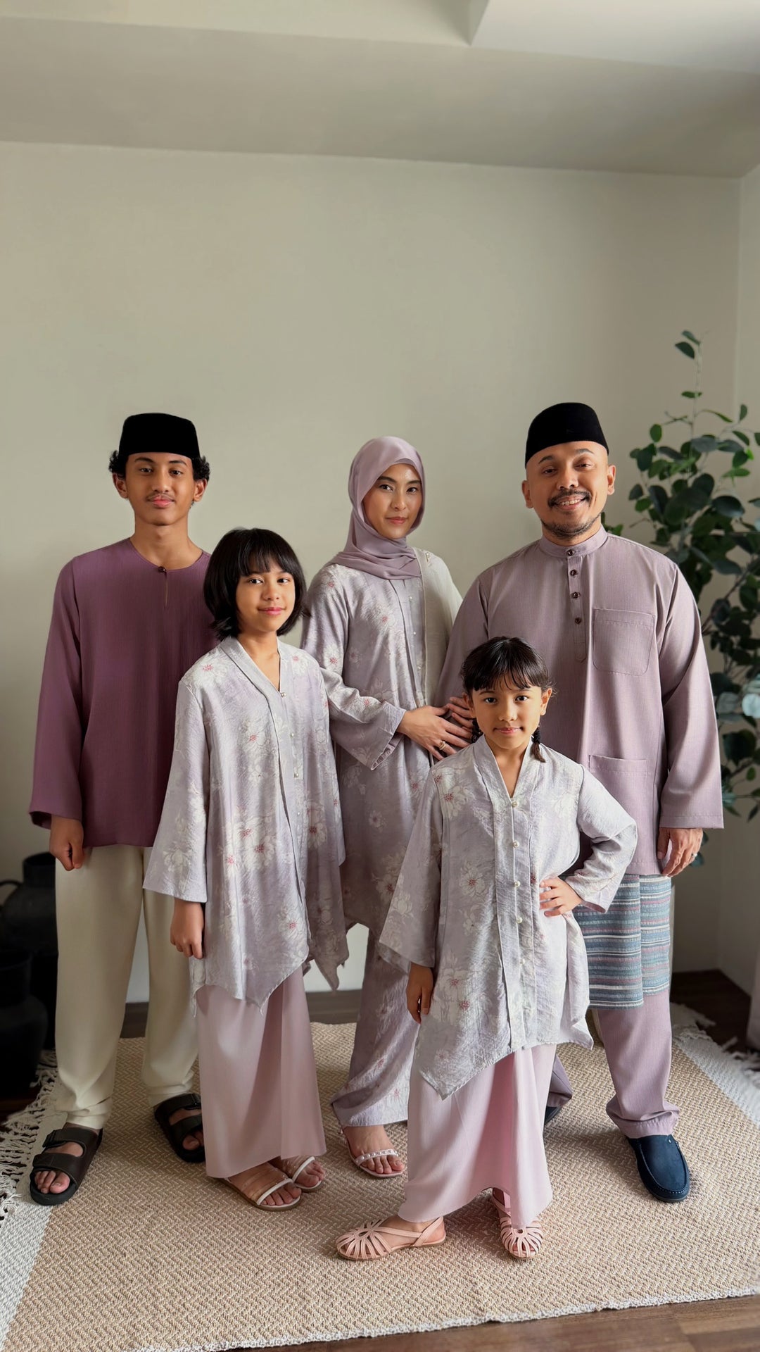 RATNA Long Kebaya Set in Misty Thistle