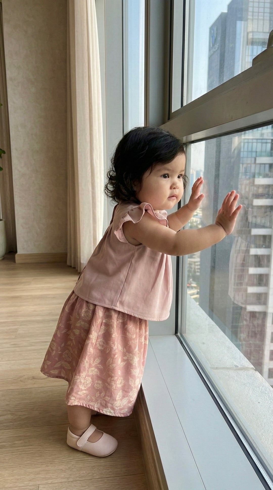 KUNTUM Baby’s Mini Kurung Set in Antique Blush