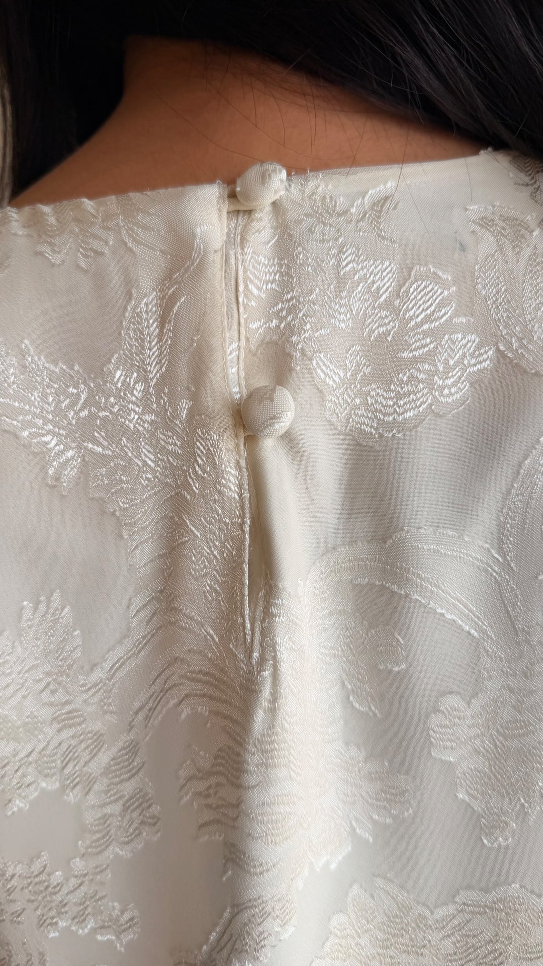 HANA Modern Kurung Set in Silky Ivory