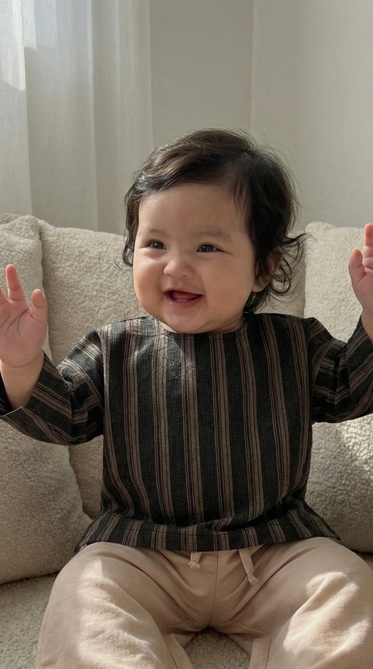 KENANGA Blouse in Espresso Stripes (Top Only)