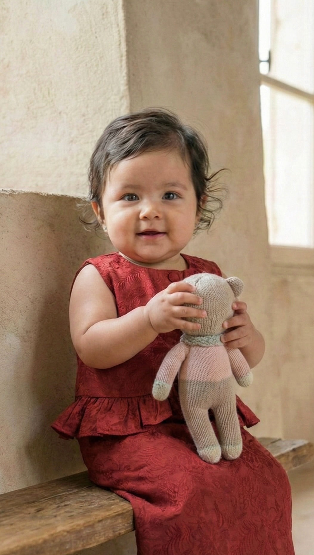 AYRA Baby’s Blouse & Skirt Set in Saffron